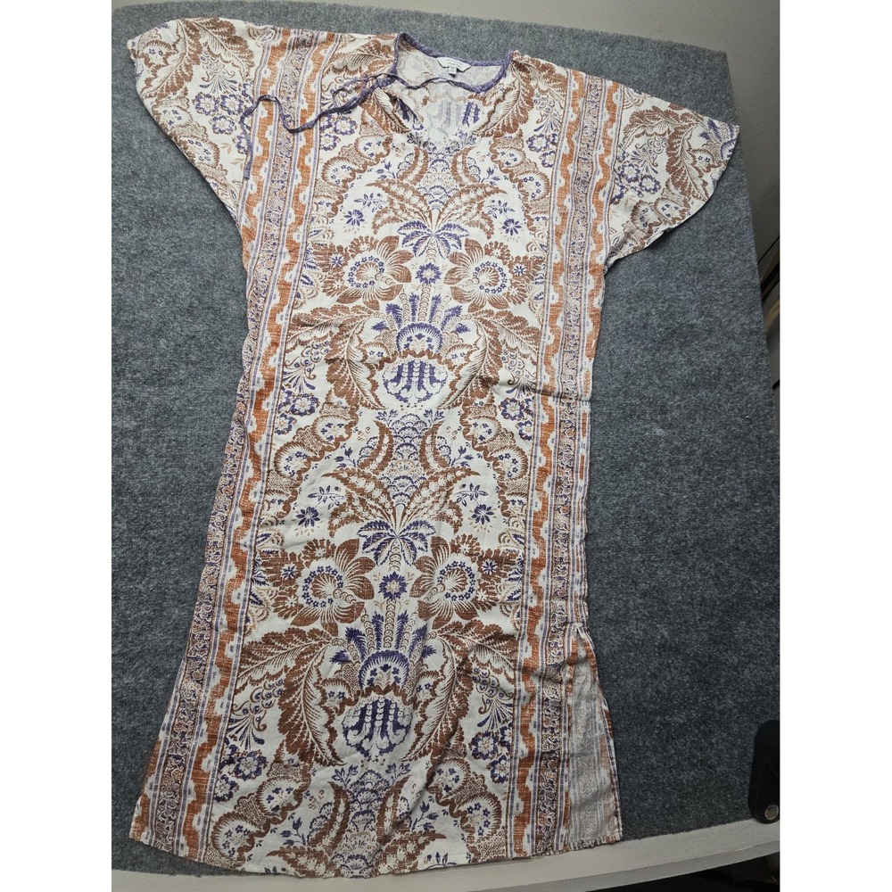 Villa D' Ascoli The Company Store Printed Caftan Size Small Boho Resort Coastal